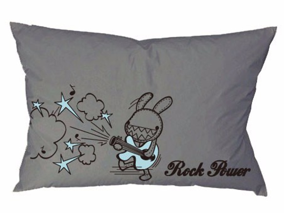 《Foufou》Pillow Case - Sweet Power . Rock Power (White) 3枚目の画像