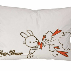 《Foufou》Pillow Case - Sweet Power . Love Power (White) 1枚目の画像