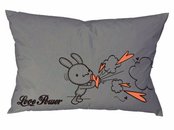 《Foufou》Pillow Case - Sweet Power . Love Power (White) 3枚目の画像