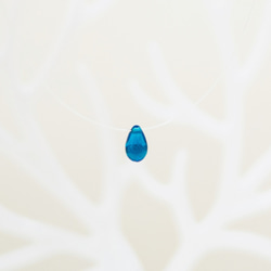 マーメイドの涙。透明国不可視のネックレス（鎖骨チェーン）/ガラスクリスタル/水滴ネックレス 1枚目の画像