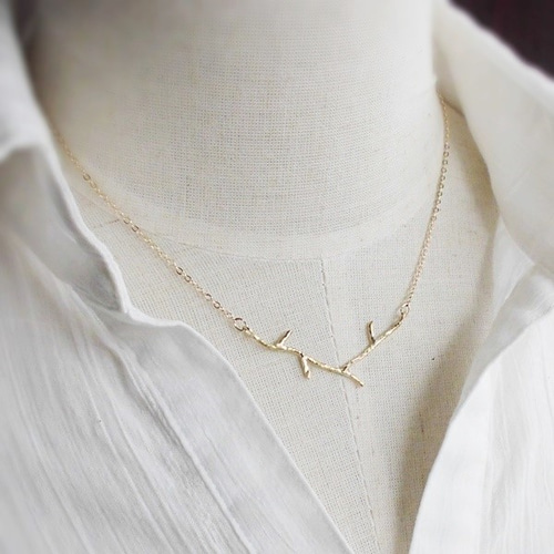 枝ネックレス（真鍮） ネックレス・ペンダント mz collection 通販