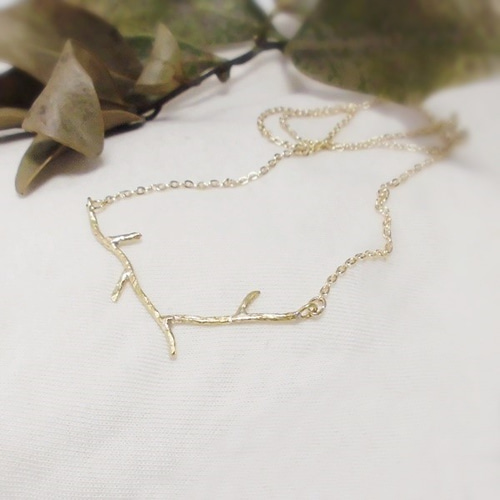 枝ネックレス（真鍮） ネックレス・ペンダント mz collection 通販