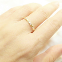 Silver & Brass twist ring 4枚目の画像