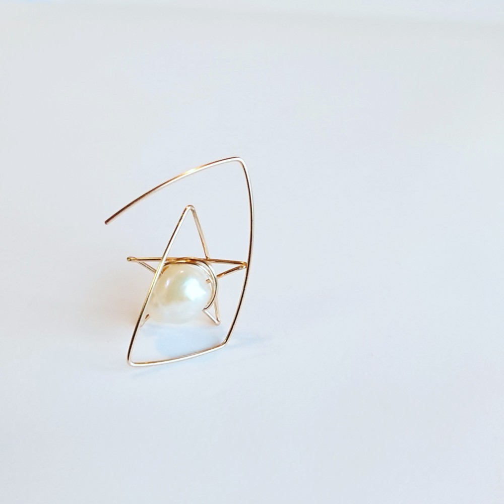 【特集掲載】星のピアス✧パールで彩るstar bright earring✧