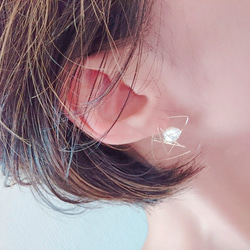 【特集掲載】星のピアス✧パールで彩るstar bright earring✧ 6枚目の画像