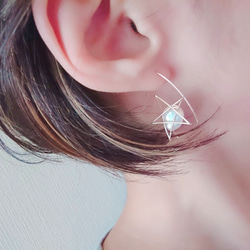 【特集掲載】星のピアス✧パールで彩るstar bright earring✧ 7枚目の画像