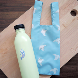 貍拉 =環保飲料提袋= 北極熊   /保溫瓶/水壺袋/ 飲料食物兩用 第5張的照片