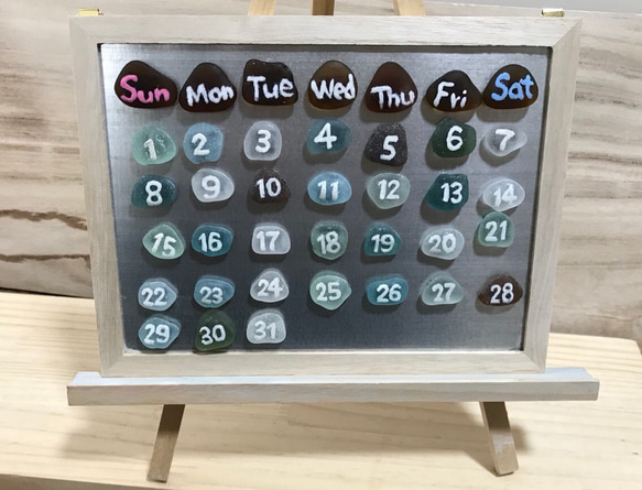 シーグラスカレンダー カレンダー akobi 通販 4873668｜Creema(クリーマ)