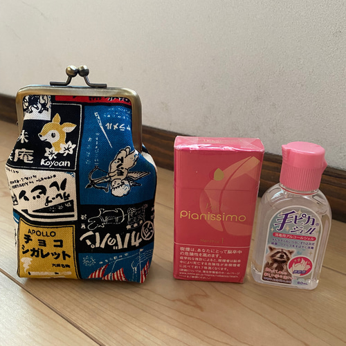 受注製作】昭和レトロ 看板 シガレットケースがま口 タバコケース