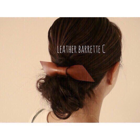 leather barrette C 1枚目の画像