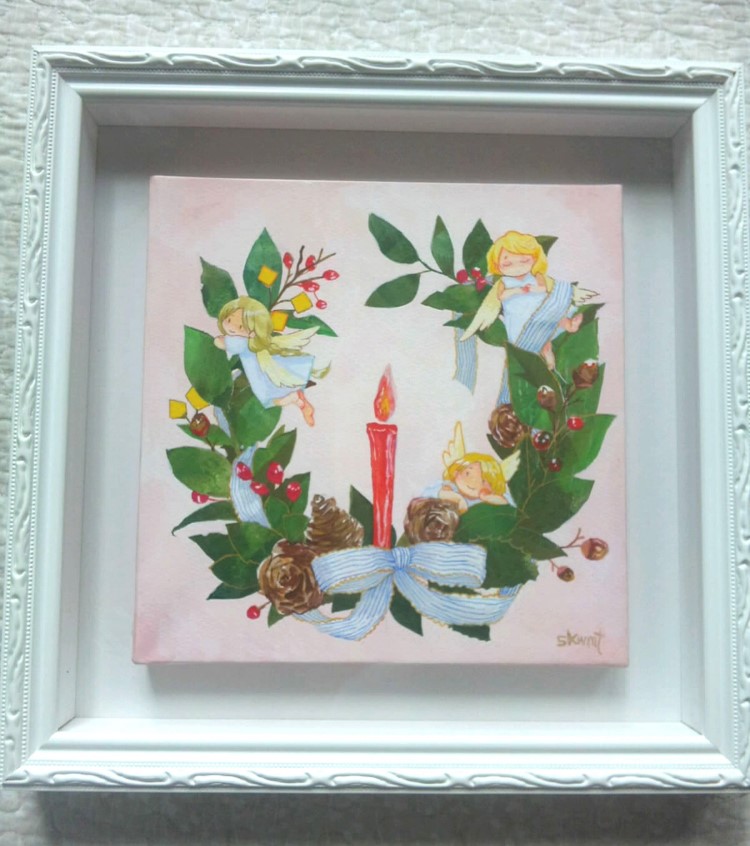 ｗａｌｔｚ　～天使とクリスマスリースのイラスト～