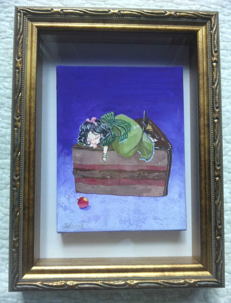 SWEET SLEEP　～白雪姫とケーキのイラスト～