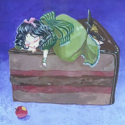 SWEET SLEEP　～白雪姫とケーキのイラスト～ 3枚目の画像