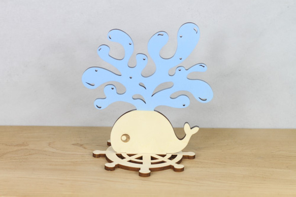 Whale Accessories Stand | Baby blue／Gift／Storage | 1枚目の画像