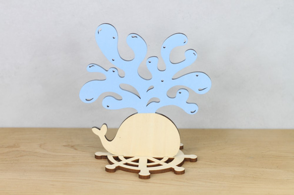 Whale Accessories Stand | Baby blue／Gift／Storage | 3枚目の画像