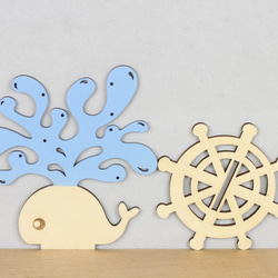 Whale Accessories Stand | Baby blue／Gift／Storage | 4枚目の画像