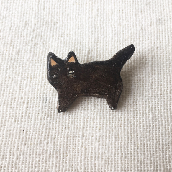 ＊sale＊CAT brooch 黒 1枚目の画像