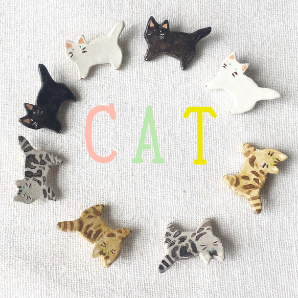 ＊sale＊CAT brooch 黒 3枚目の画像