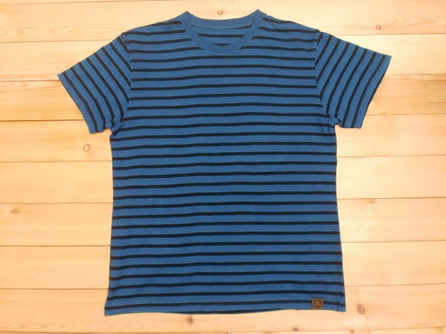 藍染め　ボーダーTシャツ　M　日本製