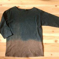 泥藍染　ＵＳ古着　グッドウエア　バスクシャツ　Ｍサイズ　サンプル品 1枚目の画像