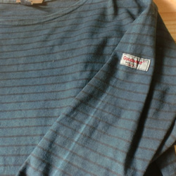 泥藍染　ＵＳ古着　グッドウエア　バスクシャツ　Ｍサイズ　サンプル品 3枚目の画像