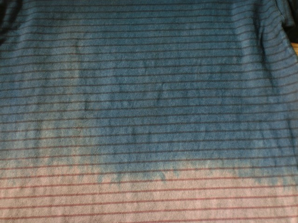 泥藍染　ＵＳ古着　グッドウエア　バスクシャツ　Ｍサイズ　サンプル品 4枚目の画像