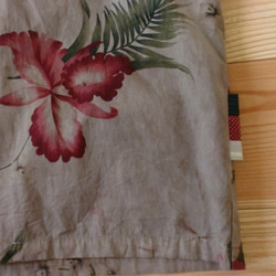 泥染ｘＵＳ古着　ハワイアンシャツ　アロハ　大島紬リメイク　ハワイ製　Ｌサイズ 5枚目の画像