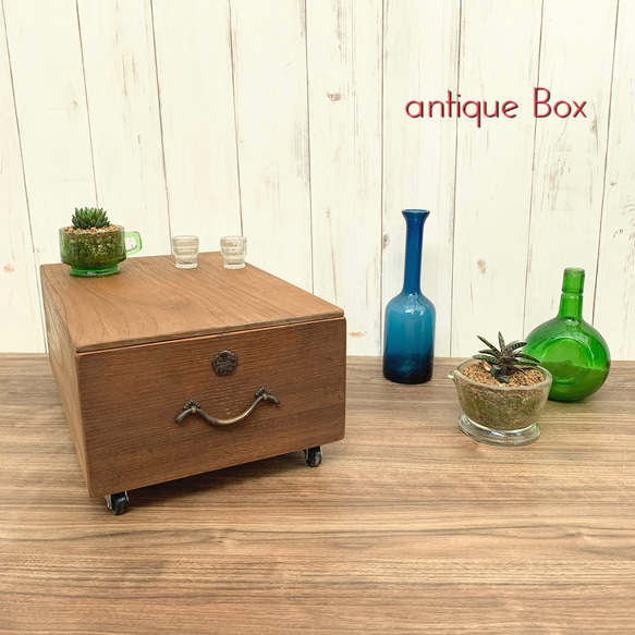 アンティーク木製収納トレイ古道具ミニタンス