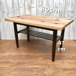 ◇ アンティークな雰囲気の カフェテーブル リビングテーブル 無垢 ローテーブル ◇ 6枚目の画像