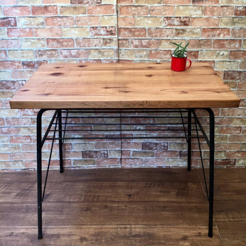 インダストリアル アイアン×無垢天板 テーブル ダイニング カフェ 店舗 什器 インダストリアルダイニングテーブル専門、大阪のオーク家具はGFへ
