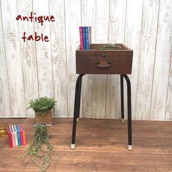 アイアン　サイドテーブル　一点物　アンティーク　レトロ　インダストリアル　ミニA アイアン サイドテーブル 一点物 アンティーク レトロ