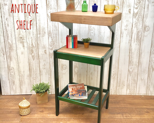 ◇昭和レトロ な 飾り棚 アンティーク調 ディスプレイ 収納棚 本棚