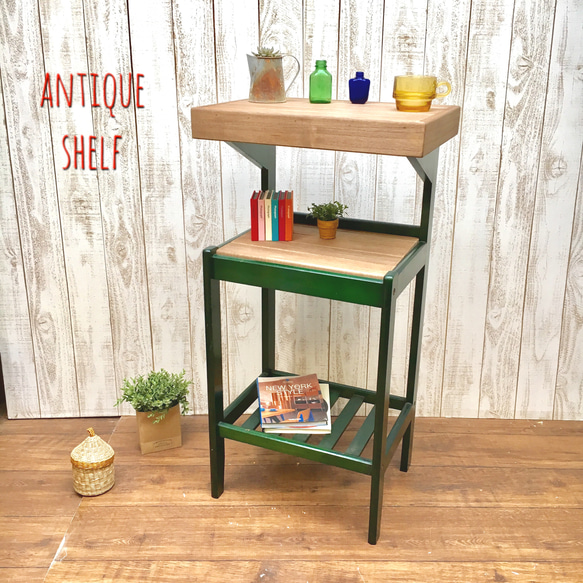 レトロ家具　本棚　オープンラック　食器棚　古道具　古家具　昭和レトロ アンティーク 和風のオープンラック 古家具 古道具 収納棚