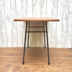 ◇アンティーク調 シンプルなアイアン脚のテーブル リビングテーブル カフェテーブル◇ 9枚目の画像