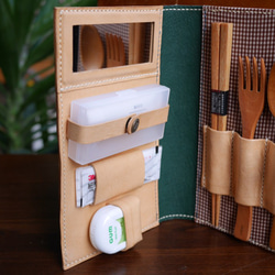 【受注製作】お食事の本  Harui Dining Tools   | 手作り本革 3枚目の画像