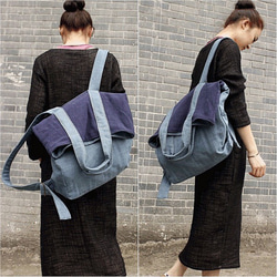 Urban Unisex 2 ways Backpack & Tote Bag - Blue Color 3枚目の画像