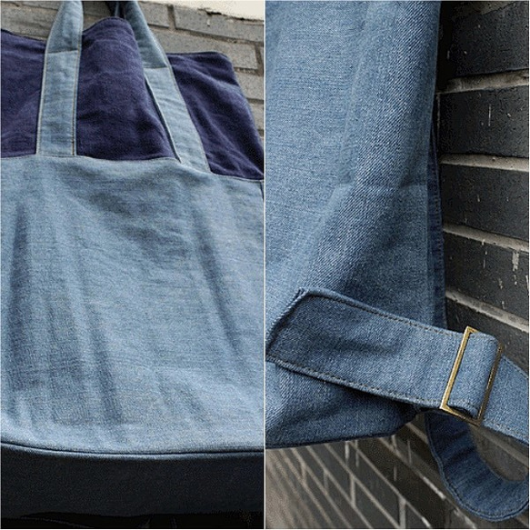 Urban Unisex 2 ways Backpack & Tote Bag - Blue Color 5枚目の画像