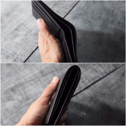 Full Grain Leather Classic Bifold Wallet-Black/ 4 Colors 5枚目の画像