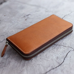 Large Zip Around Sliver Zip Wallet Purse-11 Colors Available 1枚目の画像