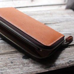Large Zip Around Sliver Zip Wallet Purse-11 Colors Available 3枚目の画像