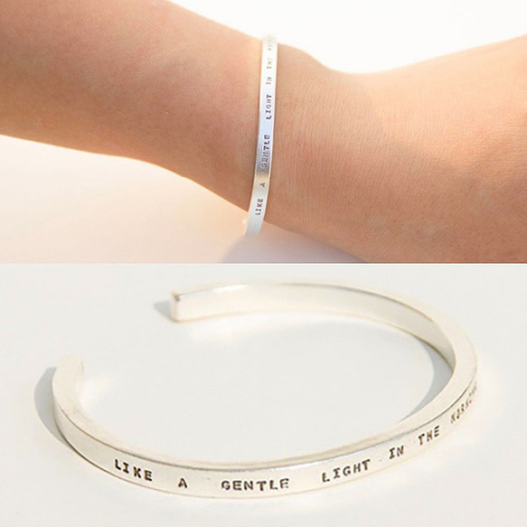 Personalized Inspirational Blessing Bracelet/990 Silver 4枚目の画像