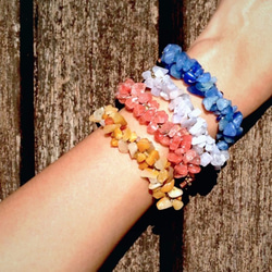 Handmade Natural Stone Boho Leather Bracelet- Set of 4 2枚目の画像