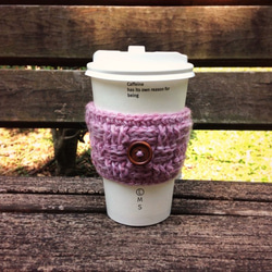 Handmade Unique Crochet Coffee Cup Cozy-Single/ 4 Colors 3枚目の画像