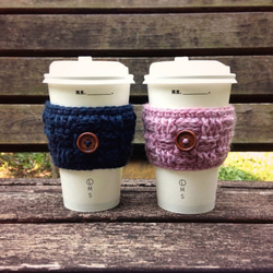 Handmade Unique Crochet Coffee Cup Cozy-Single/ 4 Colors 6枚目の画像