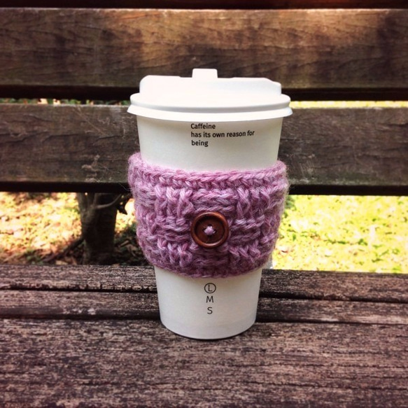 Handmade Unique Crochet Coffee Cup Cozy-Set of 4/ Travel Cup 5枚目の画像