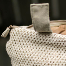 [ U'NIDO ]原創手作 簡約隨性氣質米色棉麻拼接中性後背包/ 天然棉麻/ 上班上課包/ 波西米風格/ 暖心禮物 第8張的照片