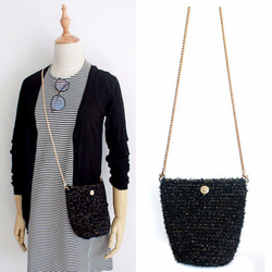 LAST CHANCE to BUY Handmade Elegant Chic Crochet Bucket Bag 4枚目の画像