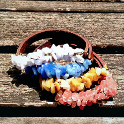 LAST CHANCE to BUY Handmade Natural Stone Leather Bracelet 6枚目の画像