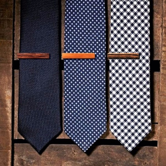 Wooden Classic Skinny Tie Clip-  Colors A 2枚目の画像