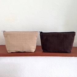 Handwoven Natural Dye Unisex Pouch Set of 4 Different Colour 7枚目の画像